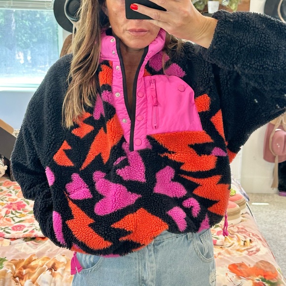 HIT THE SLOPES BOLTS OF LOVE PRINTED JACKET FREE PEOPLE - Picture 7 of 9